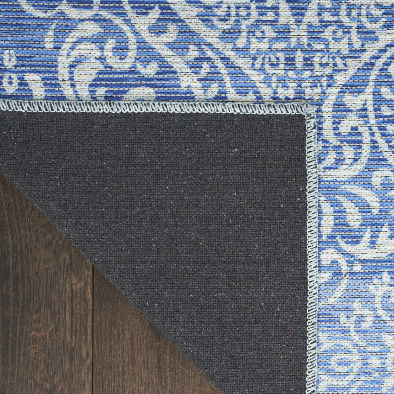 Waw03 Blue Waverly Washable Collection Area Rug 3