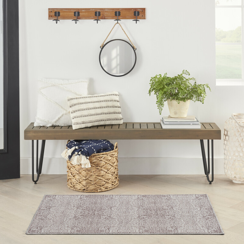Waw03 Stone Waverly Washable Collection Area Rug 2