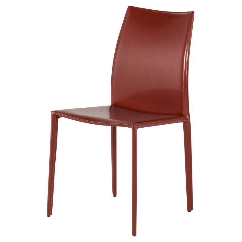Sienna Modern Leather Dining Chair, Modern Leather Chairs Dining