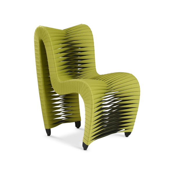 Seat Belt Dining Chair Green in Chartreuse by Phillips Collection