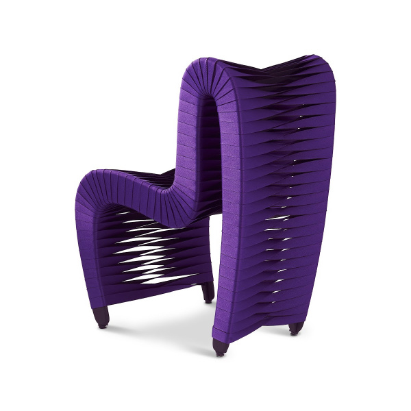 B2061pu Seat Belt Dining Chair Purple 1