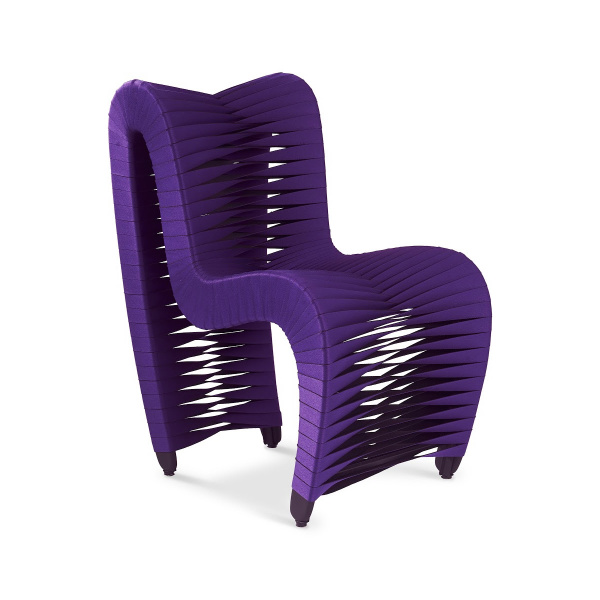 B2061PU Seat Belt Dining Chair Purple