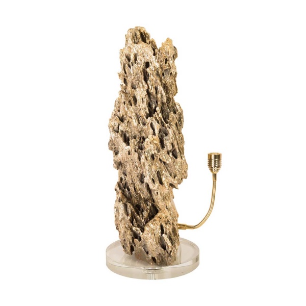 CH82554 Stalagmite Lamp Polished Brass, MD, Glass Base, Assorted Size and Shape
