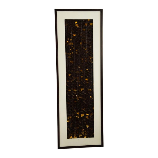 CH84798 Flicker Wall Art, Rectangle, Black/Gold