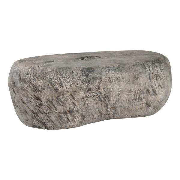 PH102848 Cast Organic River Stone Coffee Table, Resin, Faux Gray Stone