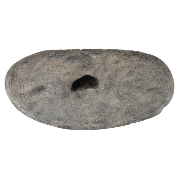 Ph102848 Cast Organic River Stone Coffee Table Resin Faux Gray Stone 3