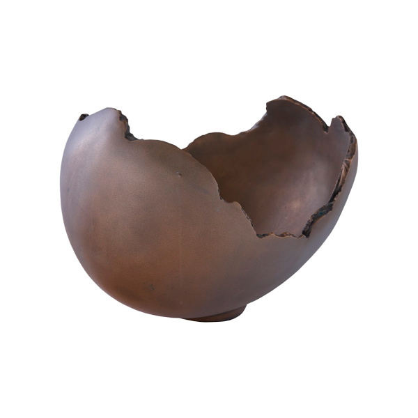 PH64449 Burled Bowl, Resin, Bronze Finish
