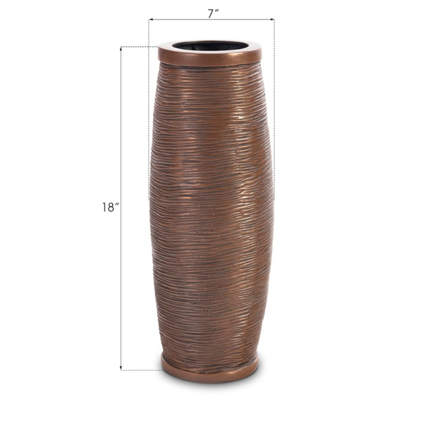 Ph67542 Spun Wire Vase Bronze 2