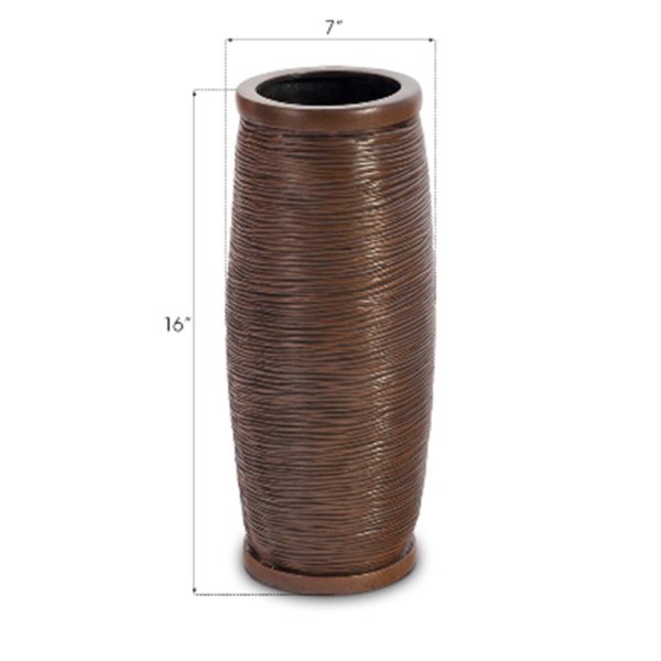 Ph67632 Spun Wire Vase Bronze Sm 2
