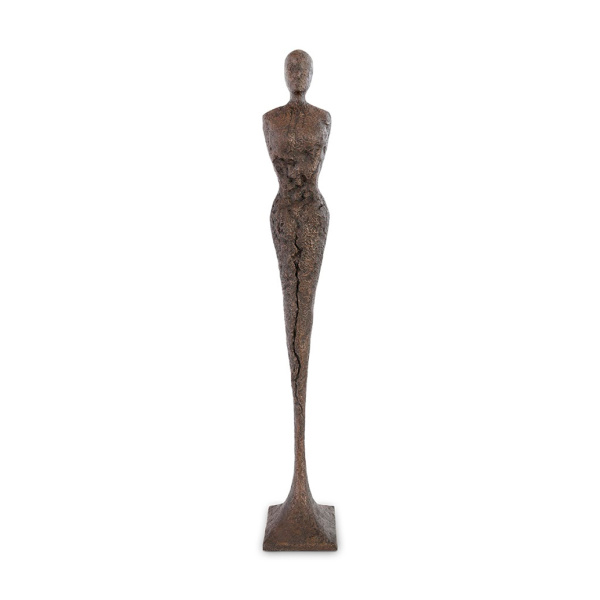 PH67650 Tall Chiseled Female Sculpture, Resin, Bronze Finish