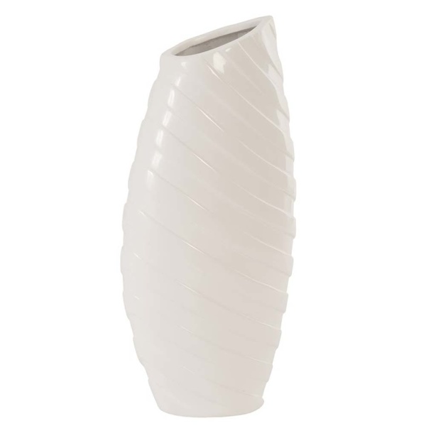 PH67840 Turbo Vase, Gel Coat White