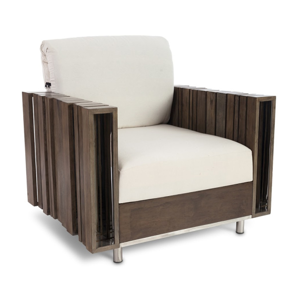 PH75341 Barcode Club Chair, White Cushion