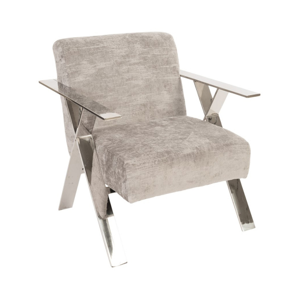 PH81456 Allure Club Chair, Diva Grey , Stainless Steel Frame