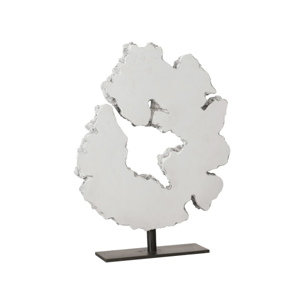 PH97069 Lava Slice Sculpture on Stand, Resin, Stainless Steel