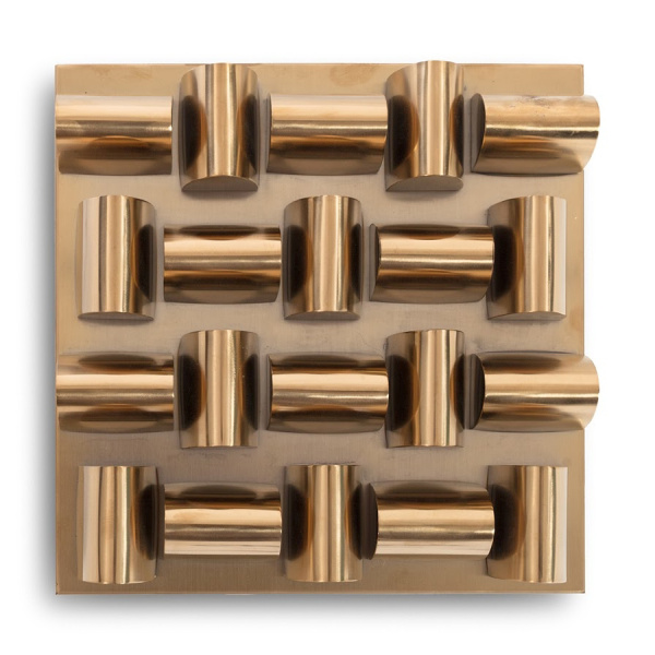 CH72543 Arete Wall Tile, Plated Brass Finish