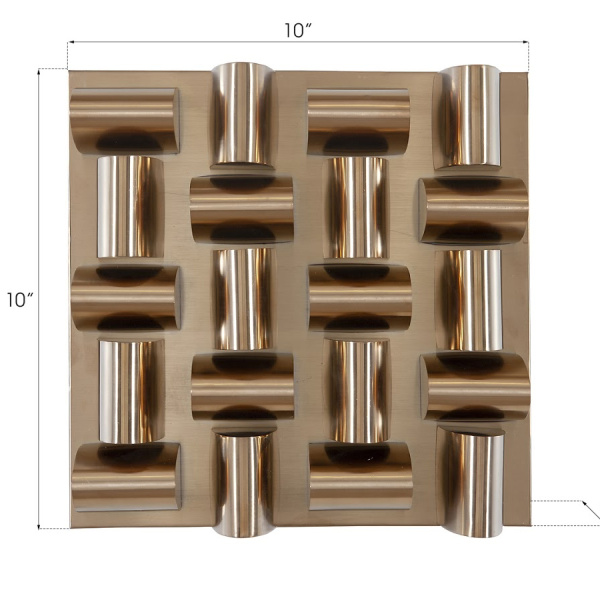 Phillips Collection Ch72543 Arete Wall Tile Plated Brass Finishl 03
