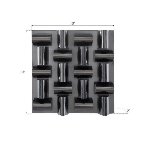 Phillips Collection Ch72544 Arete Wall Tile Plated Black Nickel Finish 3