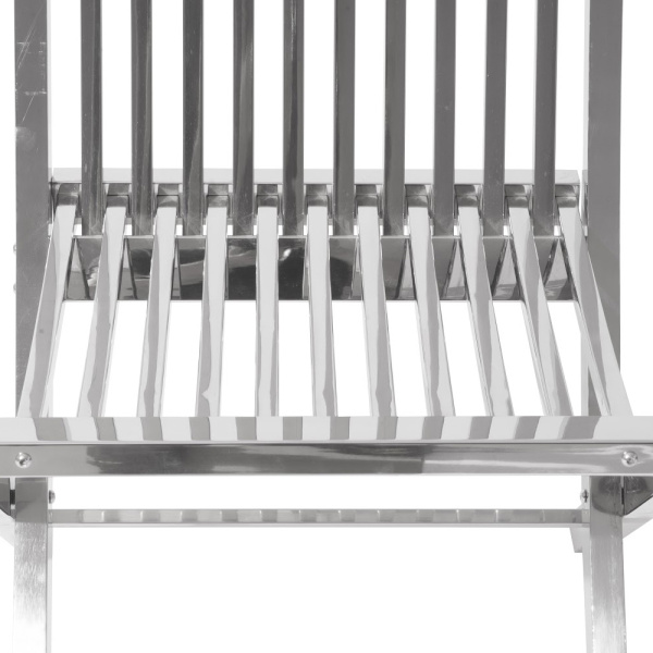 Phillips Collection Ch72555 Slatted Folding Chair Stainless Steel 2