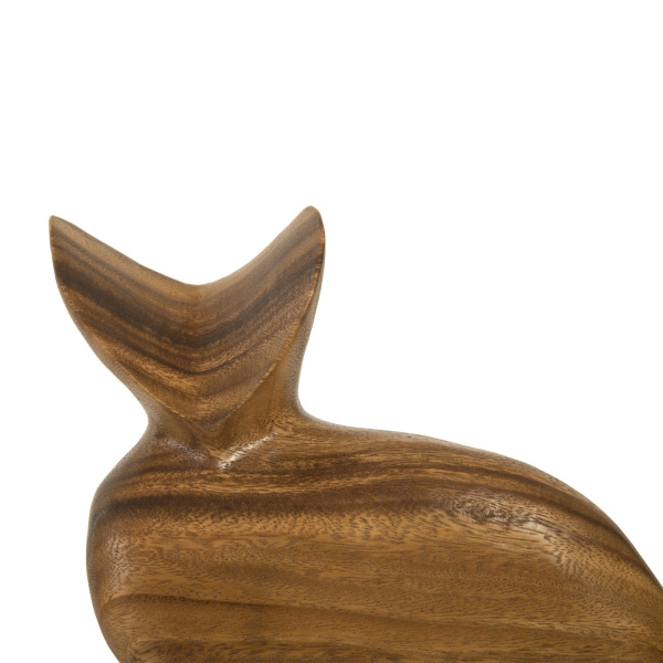 Phillips Collection Th95612 Sitting Cat Sculpture Chamcha Wood Natural 03