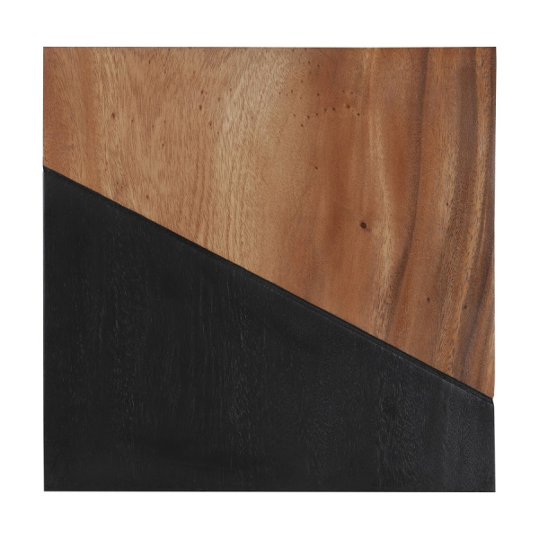 TH99990 Geometry Wood Wall Tiles, Chamcha Wood, Natural, Black