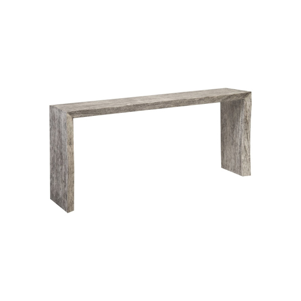 TH101898 Waterfall Console Table, Grey Stone
