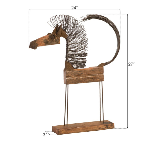 Th87870 Wire Horse Sculpture Sm Body 4