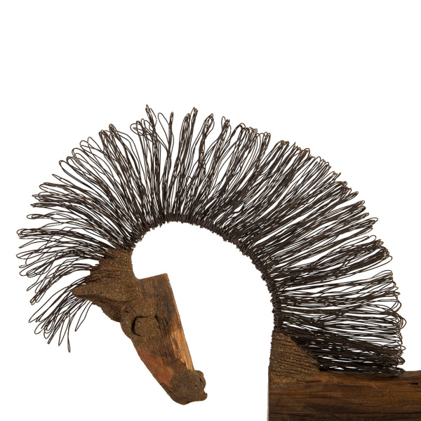 Th87873 Wire Horse Sculpture Long Body 2