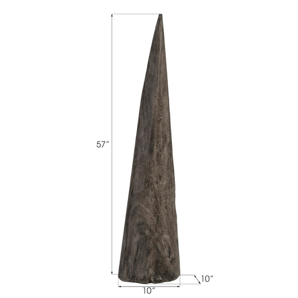 Th92144 Shark Tooth Sculpture Large Grey Stone Finish 4