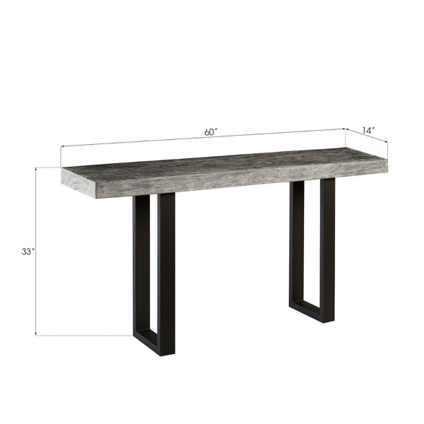 Th95588 Chamcha Wood Console Table Metal U Legs Grey Stone Finish4