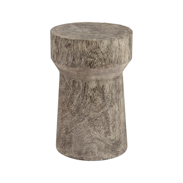 TH96667 Chamcha Wood Stool, Grey Stone
