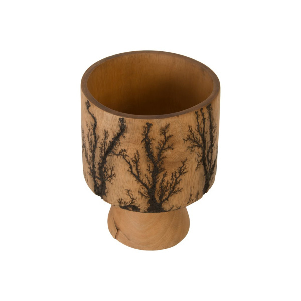 Th97706 Lightning Vase Mango Wood Cup Shape 2