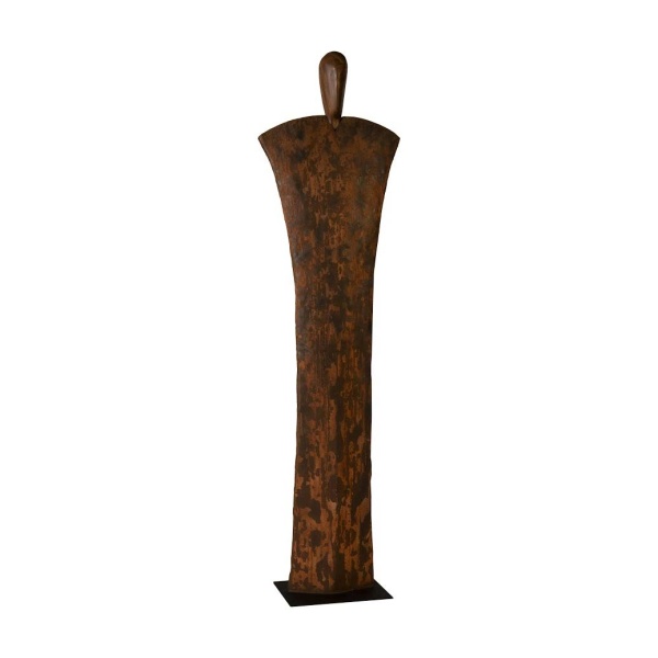 TH99490 Standing Person on Base, Extra Large, Chamcha Wood, Iron