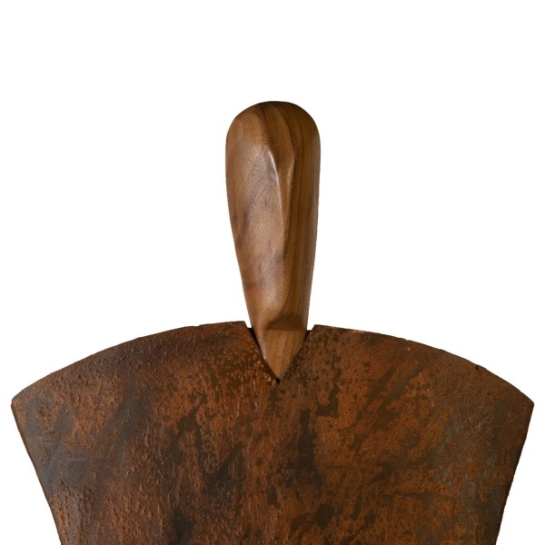 Th99491 Standing Person On Base, Small, Chamcha Wood, Iron 2