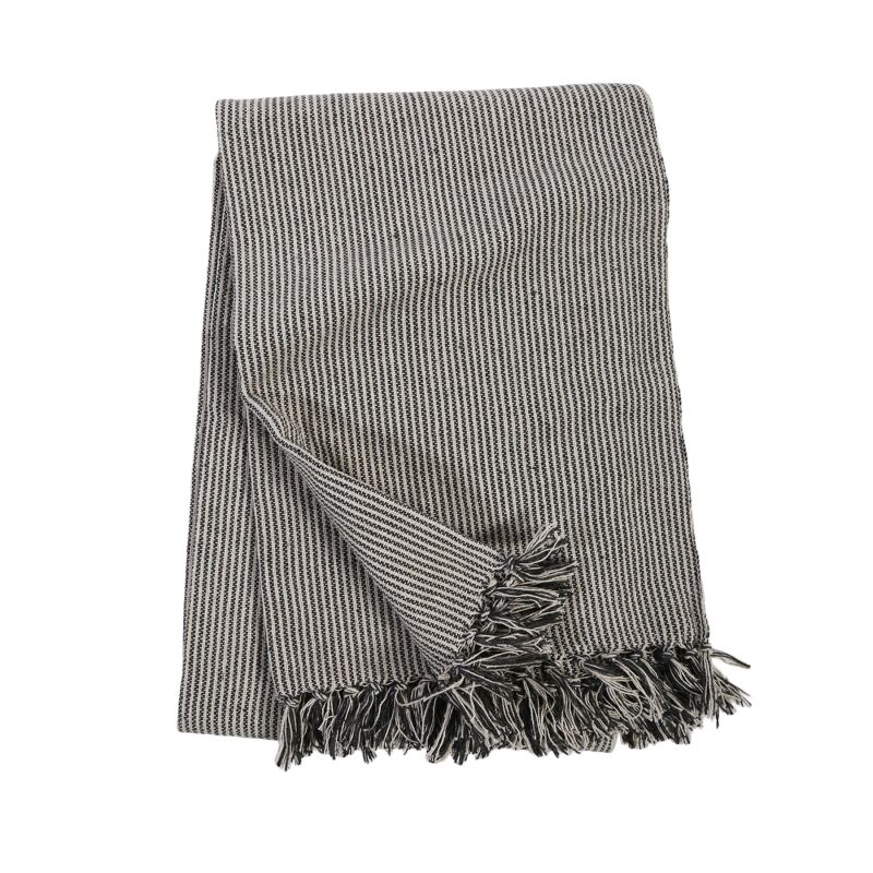 James Ivory/ Charcoal Oversized 60x90 Throw Blanket