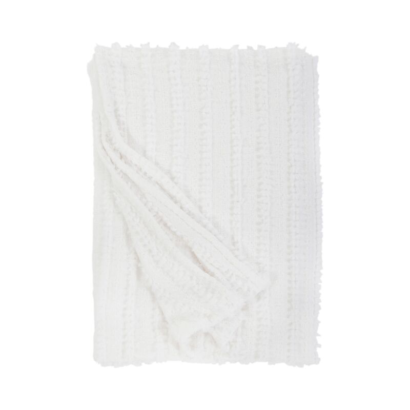 Camille Winter White Oversized 60x90 Throw Blanket