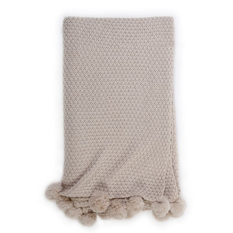 Riley Taupe Oversized 60x90 Throw Blanket