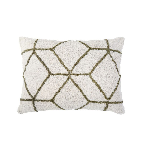 Frankie Ivory/ Moss Large 28x36 Pillow
