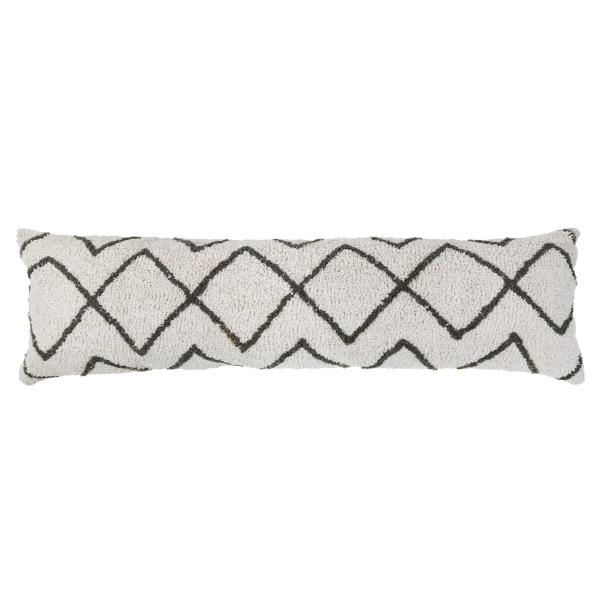 Dune Ivory/ Charcoal 18x60 Body Pillow