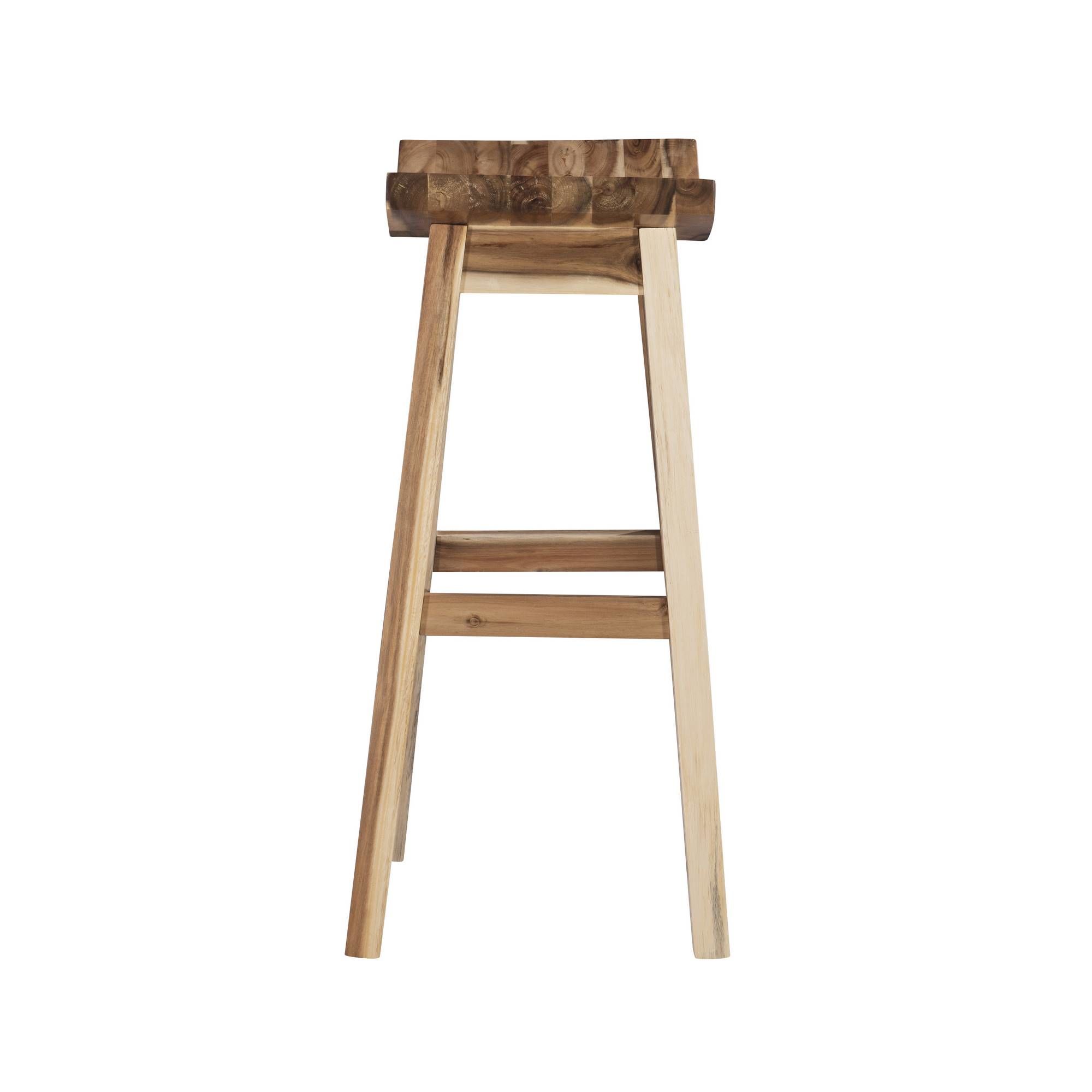 Dale Saddle Bar Stool Powell in Brown by Linon