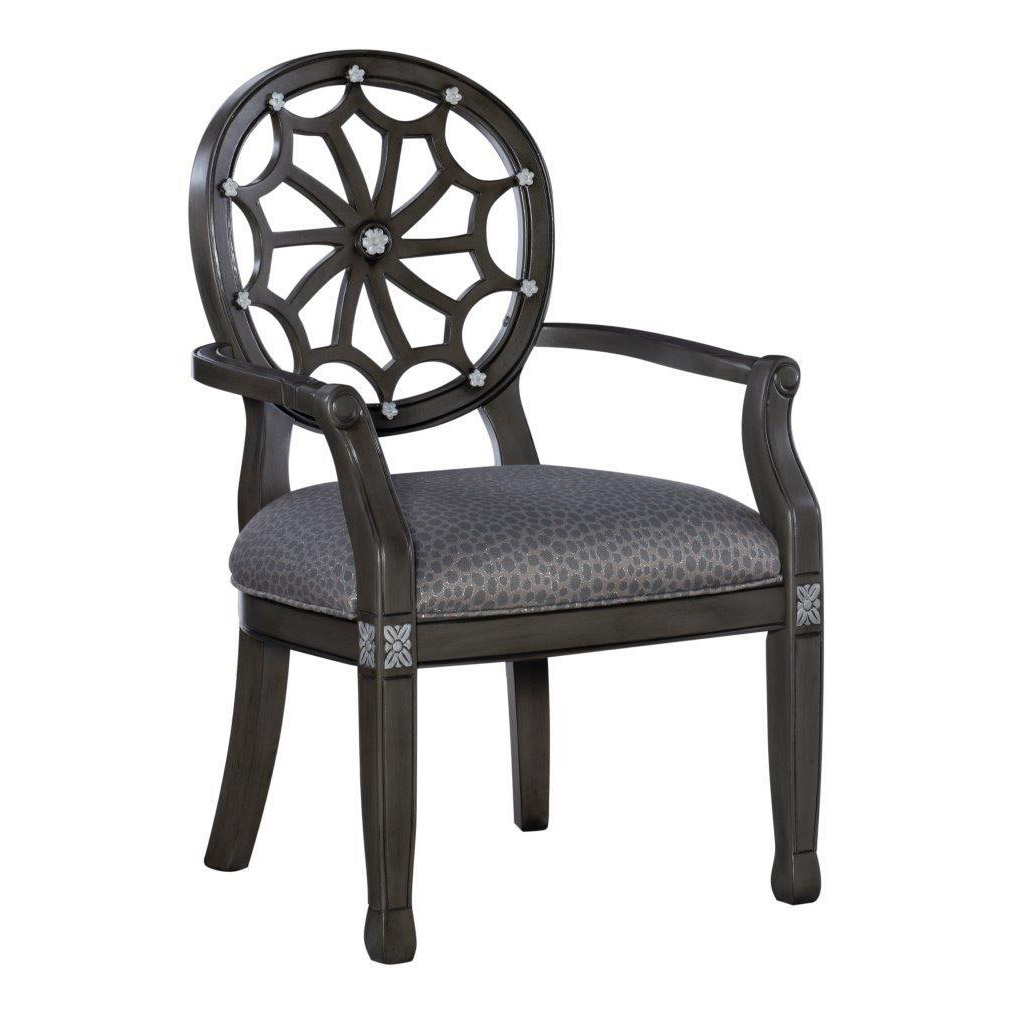 Spider Web Back Accent Chair, Grey
