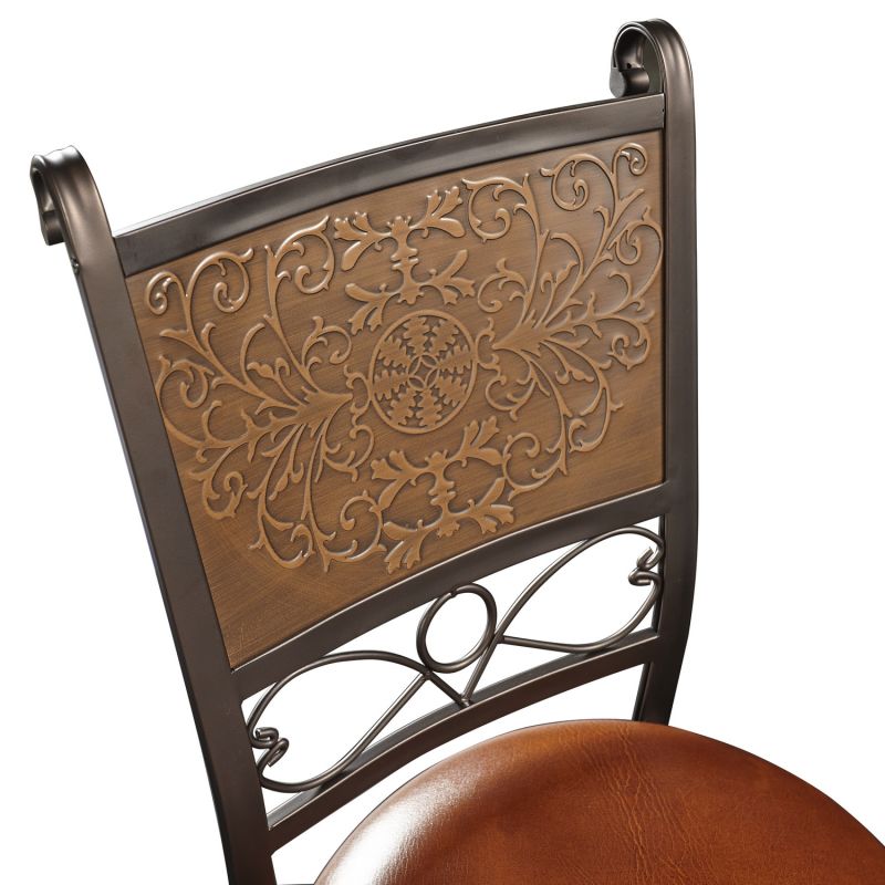 222 918 bronze with muted copper stamped back counter stool 3