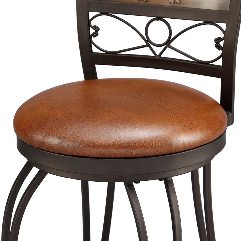 222 918 bronze with muted copper stamped back counter stool 6
