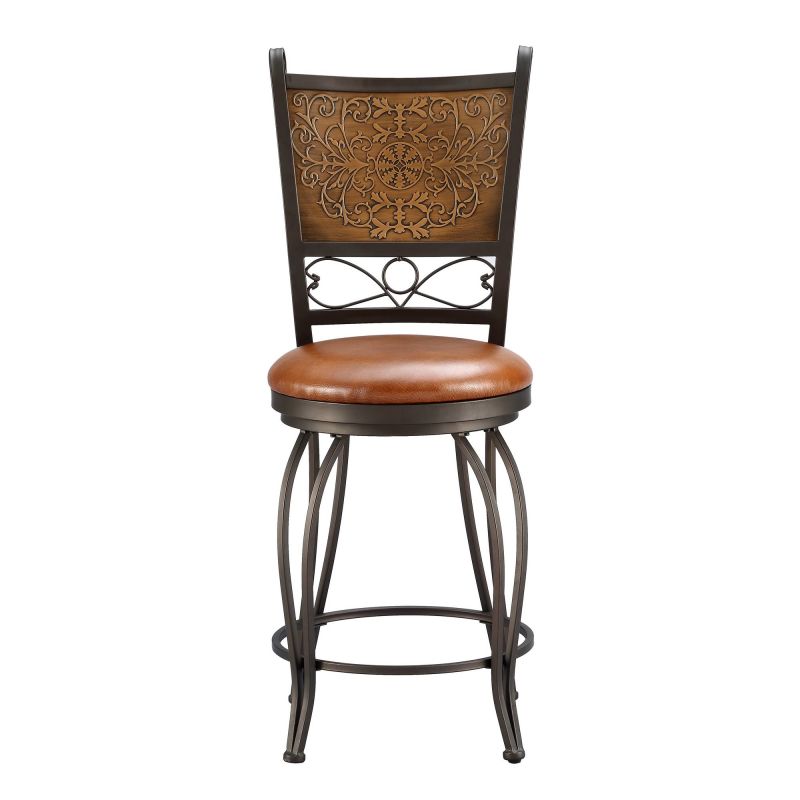 222 918 bronze with muted copper stamped back counter stool 7
