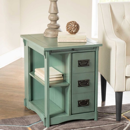 D1119A17T Parnell Side Table Teal