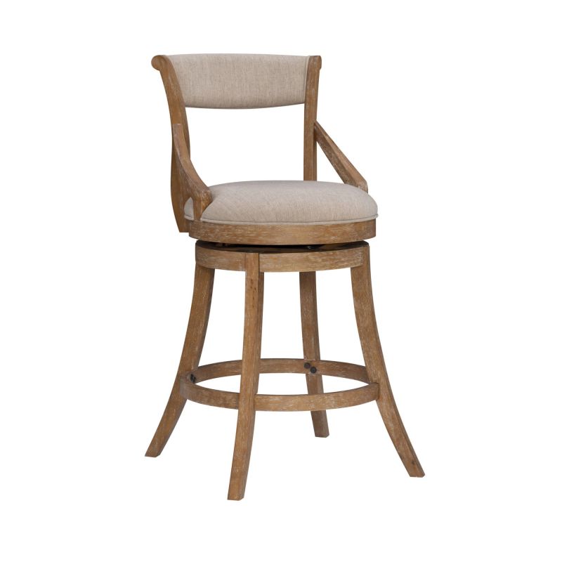 Gilda Big and Tall Barstool Powell in Brown by Linon