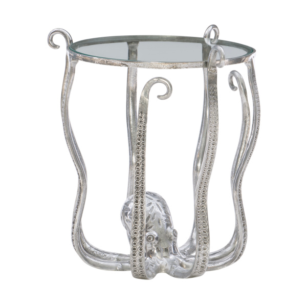 Octiana Octopus Table in Silver by Linon
