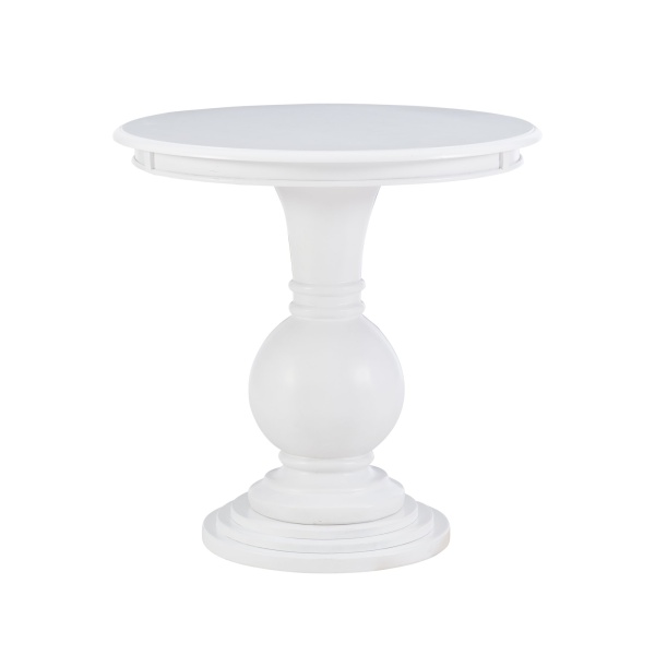 D1431A21W Adeline Round Accent Table White
