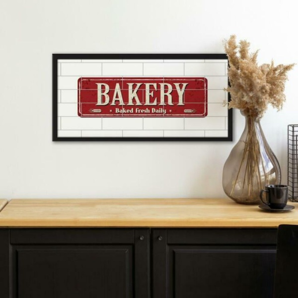 AVE4812 Bakery Tile And Type Framed Wall Art