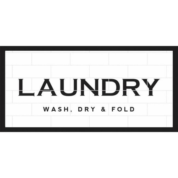 AVE4813 Laundry Wash Dry & Fold Tile And Type Framed Wall Art
