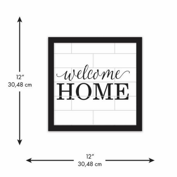 Ave4815 Welcome Home Tile And Type Framed Wall Art 2